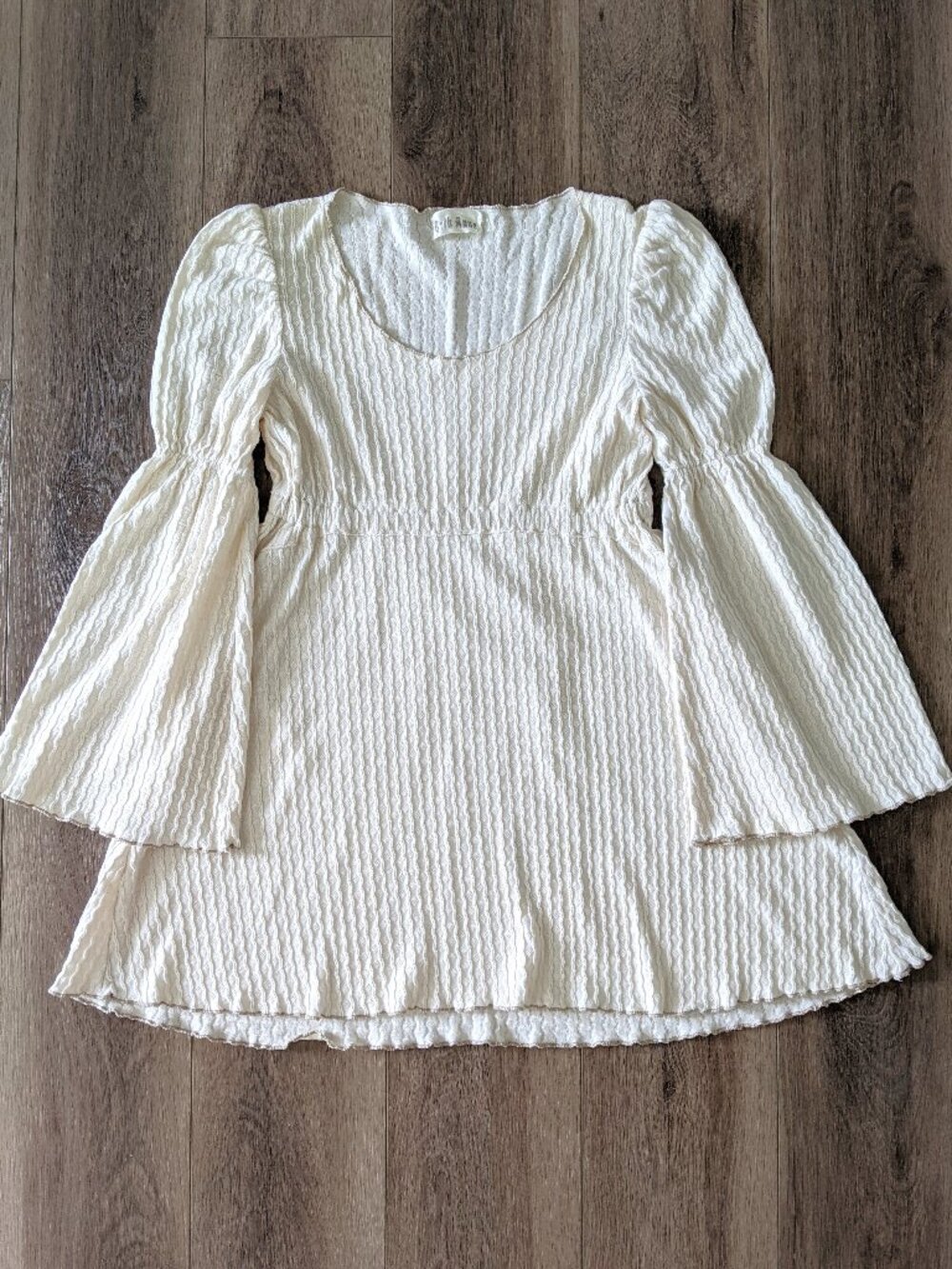 Vintage 90s medieval revival puff bell sleeve dress romantic ren fair style